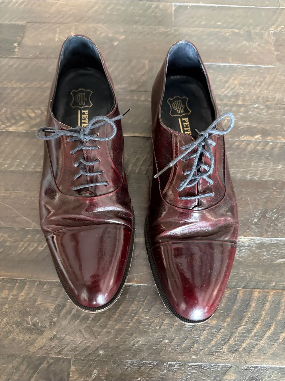 Peter Huber Lucas Oxblood Leather Cap Toe Balmoral Oxford Shoes